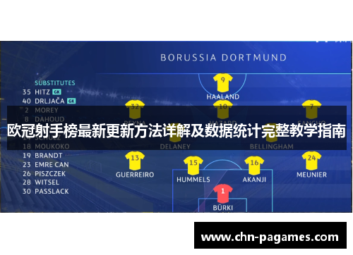 欧冠射手榜最新更新方法详解及数据统计完整教学指南